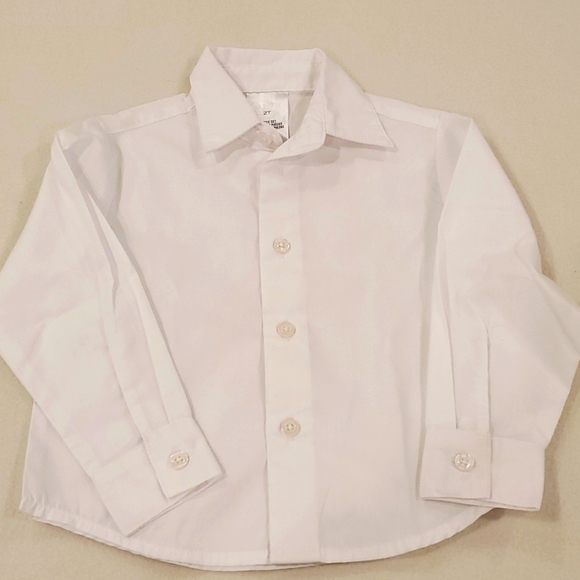 White Long Sleeve Button Down Shirt - Picture 2 of 4